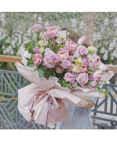 BBJ WRAPS Waterproof Floral Wrapping Paper - 20 Sheets Pink | Korean Florist Supplies - Buy Online on GoSupps.com