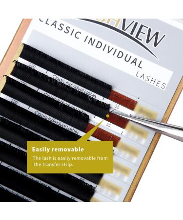 Lashview C-Bend 12mm 0.20 Strength Artificial Eyelash Extensions | Dense Natural Semi-Persistent | Professional Eye-Catching Applications - Buy Online on GoSupps.com