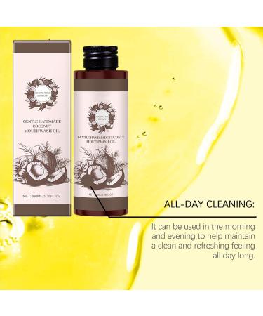 Natural Coconut Oil Mouthwash Coconut Oil Mouthwash Natural Whitening Oil Mouthwash Contains Coconut Oil Eliminates Bad Breath (2) - Buy Online on GoSupps.com