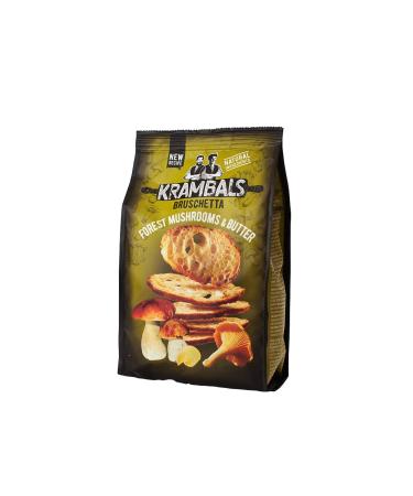 Krambals Bruschetta Bread Chips - Wild Mushrooms & Butter healthy snacks 70 g (12 pieces) Wild Mushrooms and Butter