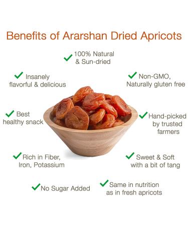 Arashan Apricots - Premium Dried Fruit from Kyrgyzstan | Pitted & Unsweetened (1 lb) - Buy Online on GoSupps.com