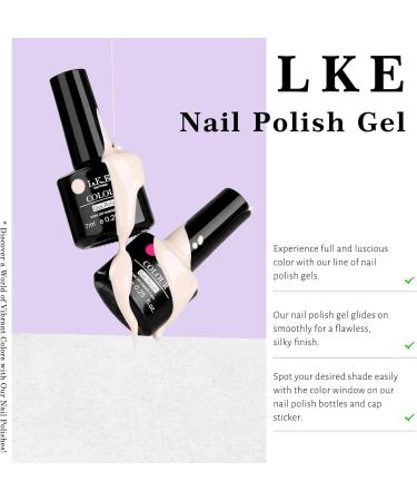LKE Gel Nail Polish Kit with 72W UV Lamp - Barbie Pink Gel Polish Set with Top & Base Coat - Manicure DIY Gifts for Women - Buy Online on GoSupps.com