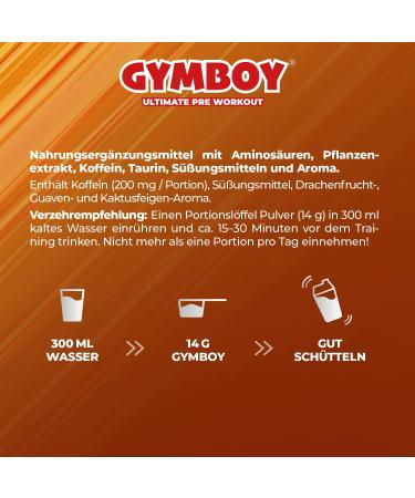 GYMBOY Ultimate Pre Workout - Rising Sun Edition (Dragon Fruit Guava Prickly Pear) 392g | Best International Shipping - Buy Online on GoSupps.com