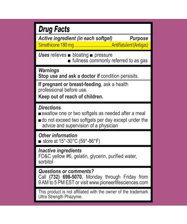 GenCare Ultra Strength Simethicone Gas Relief 180mg (365 Softgels) | Anti Flatulence & Bloating Aid | Fast-Acting Gas Pressure Relief Pills | Generic Phazyme - Buy Online on GoSupps.com