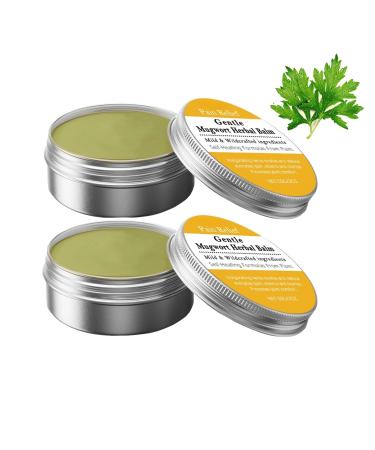 Natural Mugwort Herbal Balm with Tea Tree Oil & Mint Cooling Muscle & Joint Relief Cream Fast-Absorbing Massage Balm for Post-Workout Recovery 2-Pack