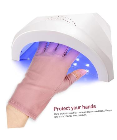 SOESFOUFU 2 Pairs UV Gloves Nail Art Accessory Nail Gloves Gloves for Gel Nails Nail Art Supplies Nail Fingerless Gloves Manicure Gloves UV Rays Gloves - Buy Online on GoSupps.com