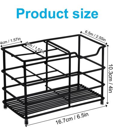 Wisebom 304 Stainless Steel Toothbrush Holder - Large 5 Compartment Bathroom Caddy for Electric Toothbrushes Toothpaste & Razors (Black) - Ideal for Households - Buy Online on GoSupps.com