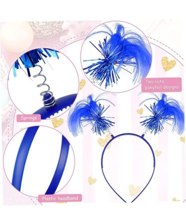 6 Pieces Tinsel Wrapped Ponytails Headbands Costume Party Headwear Accessory Halloween Head Bopper Halloween Costume Headwear Accessory Blue Halloween Decoration Halloween Costumes - Buy Online on GoSupps.com