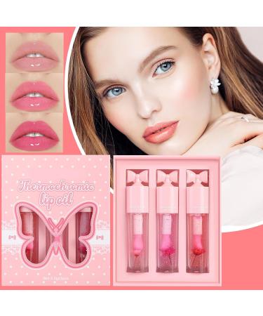 XIAOXIAOYU Color Changing Lip Oil Color Changing Lip Care Oil Moisturizing and Transparent Nourishing Long Lasting Makeup Gift Idea for Mom Girlfriend Wife Natural Look - Buy Online on GoSupps.com