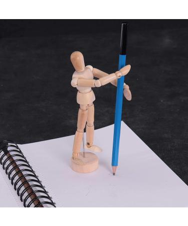 US Art Supply Wood Artist Drawing Manikin - Flexible Body with Base, 5 Male - Ideal for Human Figure Sketching - Buy Online on GoSupps.com