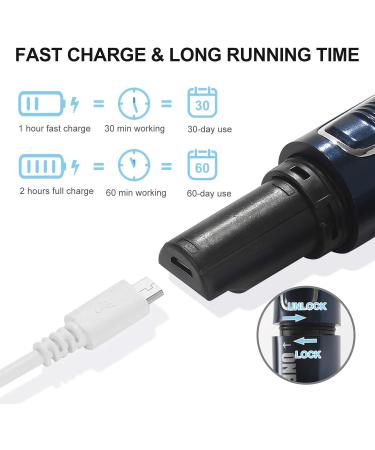 ONEDONE Nose Hair Trimmer - 3 in 1 USB Rechargeable Ear & Nose Trimmer for Men | Perfect Father s Day Gift | Painless Dual-Edge Blades - Buy Online on GoSupps.com