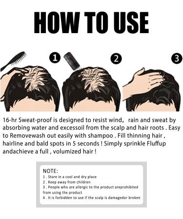 Layhou Hair Thickening Fiber Powder 12g Hair Building Fibers Increase Hair Volume Hair Loss Concealer for Men and Women Instantly Fuller Hair Dark Brown - Buy Online on GoSupps.com