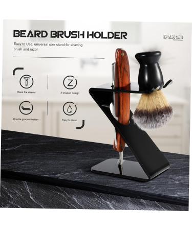 HAPINARY Acrylic Stand Brush Holder | Men's Beard Brush Stand & Razor Organizer | Ideal Gift for Grooming - Buy Online on GoSupps.com