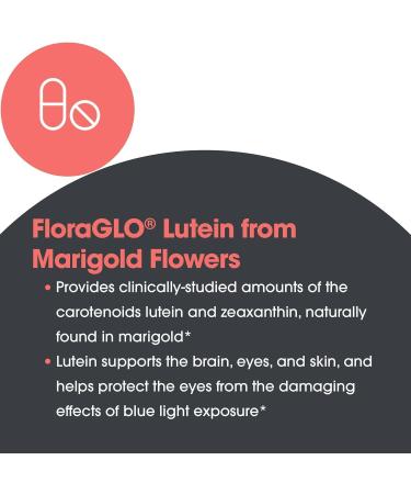 ARG Lutein 20 mg Key Eye Nutrient - Supplement to Support Eye Health - Delivers 20 mg Lutein with 1 mg Zeaxanthin - Carotenoid Antioxidant - Vegetarian & Hypoallergenic - 60 Servings - 60 Capsules - Buy Online on GoSupps.com