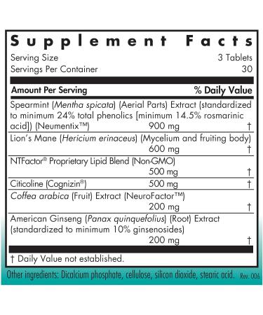 Buy Allergy Research Group CogniBrain Supplement - Memory & Focus Lion's Mane Vegetarian - 90 Capsules for Brain Health - Buy Online on GoSupps.com