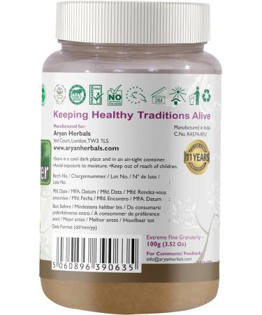 Tulsi Poudre de feuille de basilic sacr 100 g - Buy Online on GoSupps.com