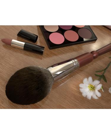 AzukiLife Large Makeup Brush Vegan Synthetic Bristles Walnut Wood Handle 23CM Ideal for Face Powder Blush Bronzer - Professional Brush for Women Men Artists - Buy Online on GoSupps.com