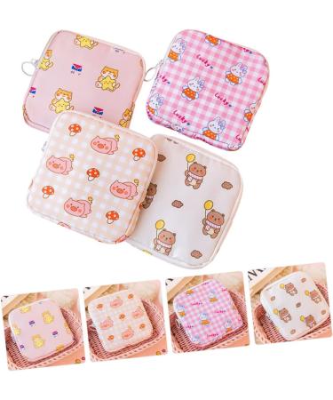 16 pcs Cartoon Tampon Storage Purse - Teen Period Menstrual Lipstick Holder with Zipper - Cute & Wear-Resistant Nursing Bag - Buy Online on GoSupps.com