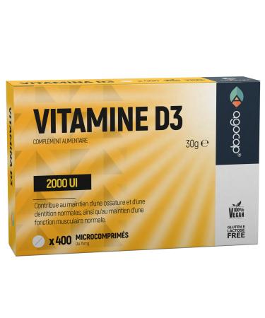 Vitamine D3 2000 UI Compl ment Alimentaire pour Os et Syst me Immunitaire Format Pocket 400 comprim s
