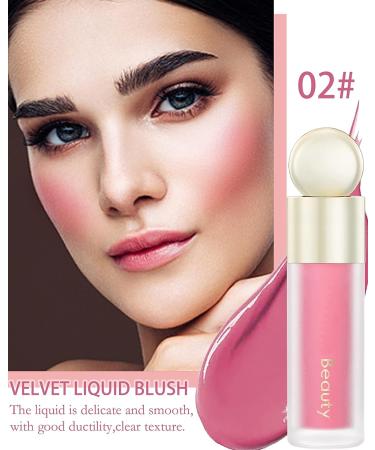 Velvet Liquid Blush Wand - Long-Wearing Creme Stick for Cheeks & Lips | Dewy Finish Contour Makeup - Skin Tint Blush Wand-02 - Buy Online on GoSupps.com