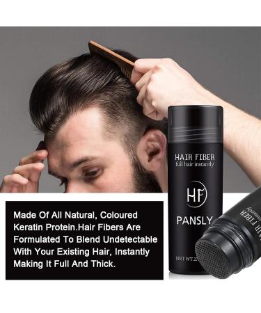 Hair Fibers Black - Instant Thicker Fuller Hair | Professional Hair Building Fibers for Thinning & Bald Spots - Buy Online on GoSupps.com