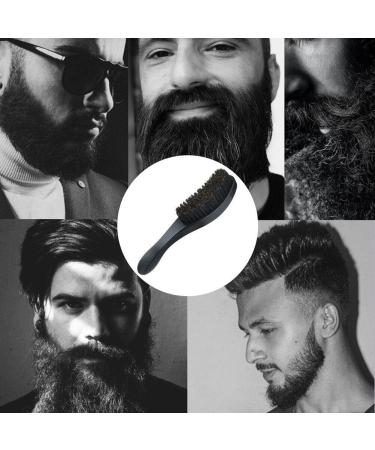 Baokuan Beard Brush - Wild Boar Bristle Curved Wave Brush for Men | Professional Facial Shaving & Mustache Tool | Salon Quality Hairdressing Tool - Buy Online on GoSupps.com