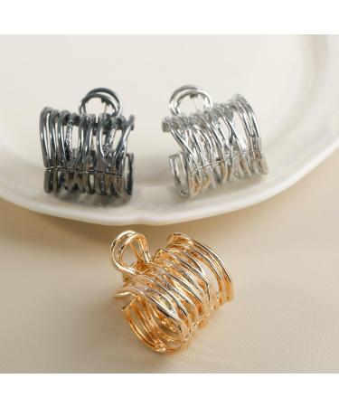 Irikdescia High Ponytail Clips - 3 Pieces Metal Hair Accessories for Thick Hair - Fashionable Gold Silver Black Styles - Buy Online on GoSupps.com