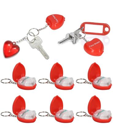 6pcs CPR Face Shield Keychain Set for Home | Portable Cardiopulmonary Resuscitation Face Shield - Buy Online on GoSupps.com