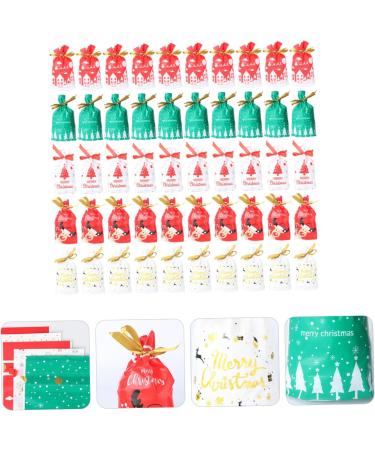 SEWOART 50pcs Christmas Drawstring Bag Bags Christmas Bundle Pocket Christmas Bag Food Storage Bag - Buy Online on GoSupps.com