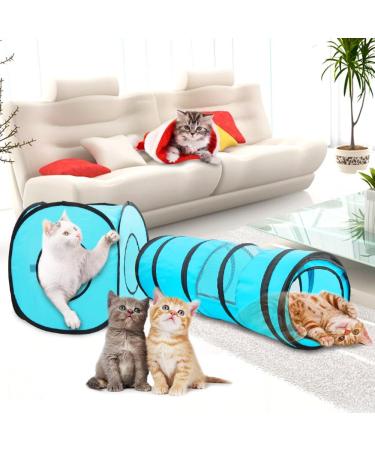 Pawise Cat Tunnel and Cube Pop Up Playset - Collapsible Indoor Outdoor Kitten Toys - Buy Online on GoSupps.com