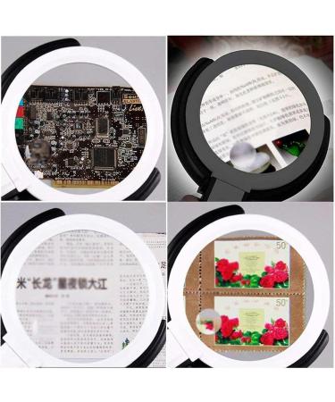 Portable Illuminated Magnifiers Desktop LED Light Hand Held Foldable with Lens Reading Hobbies Maps Crafts Full of Stars - Buy Online on GoSupps.com