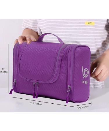 Large Waterproof Travel Toiletry Bag for Women and Men - Purple Hanging Toiletry Organizer for Bathroom and Travel - Makeup Bag Included - Buy Online on GoSupps.com