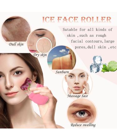 Ice Roller for Face Eyes and Neck - Skin Beauty Care Kit for Natural Glow, Acne Reduction, De-Puffing Eye Bags - Cold Therapy Massage Tool (Pink) - Buy Online on GoSupps.com