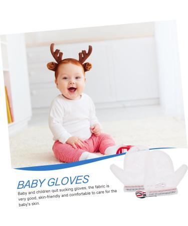 Frcolor Anti-Eating Gloves for Newborns - Scratch-Resistant Finger Protection 2 Pairs | Baby Pacifier & Thumb Littering Solution - Buy Online on GoSupps.com