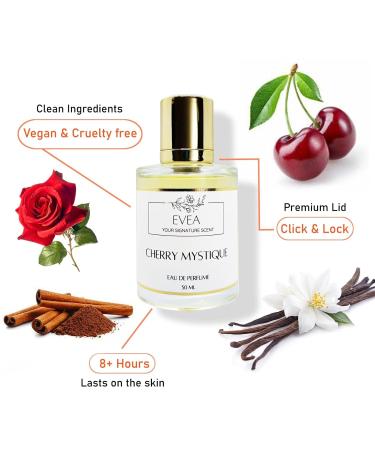 EVEA - Eau de Parfum - Cherry Mystique-Inspired by T. Ford Lost' Cherry Perfume - Luxury Fragrance Cherry Blossom & Vanilla-Pure Paraben Free Vegan Women's & Men's Perfume - 50ml Spray | 1.7 fl. oz - Buy Online on GoSupps.com