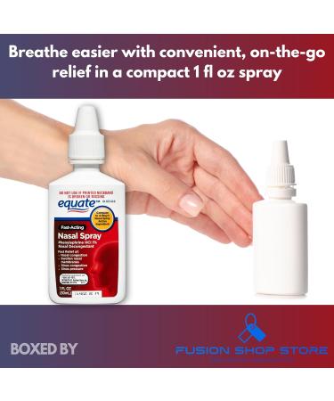 Nasal Spray Decongestant- Fast Acting 1 Fl. Oz (Pack of 1) Boxed by Fusion Shop Store - Buy Online on GoSupps.com