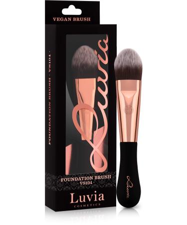 Luvia Foundation Brush - Vegan Signature VS104 Make-Up Brush Black/Rose Gold Foundation Brush LC-VS104
