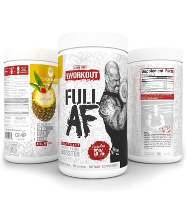 5% Nutrition Full AF Pre-Workout - Stim-Free Massive Pumps L-Citrulline L-Taurine Nitrosigine GlycerSize - 13.4oz Beach Blast | Shop Internationally - Buy Online on GoSupps.com