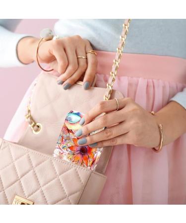 Travel Lipstick Organizer Case | Portable Makeup Bag with Mirror | Abstract Vintage Flowers & Birds - Shop Now - Buy Online on GoSupps.com