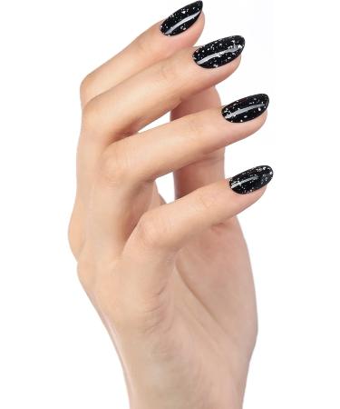 BLUESKY Gel Nail Polish Snowflake Top Coat - Shiny Snow White. Clear No-wipe top coat with snowflake effect 10ml (Requires curing under UV/LED Lamp) - Buy Online on GoSupps.com