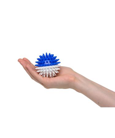 Noppenball massage ball 7 cm blue/white - hedgehog ball hedgehog ball anger ball