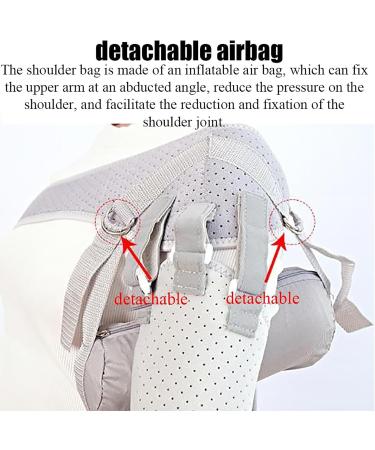 Shoulder Compression Wrap Shoulder Brace Shoulder Brace Strap with Removable Airbag 3 Adjustable Pull Straps and User Friendly Breathable Fabric for Dislocation Chronic Pain Relief Grey - Buy Online on GoSupps.com