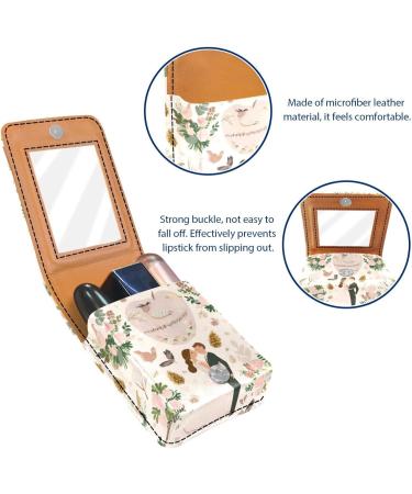 Travel Lipstick Organizer Case - Portable Makeup Bag with Mirror | Cake and Bird Pink X904x1wiuz - Buy Online on GoSupps.com