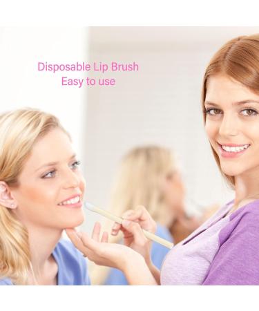 100pcs Disposable Bamboo Lip Brush Set - Portable Lip Gloss Applicators & Makeup Tools for Effortless Lipstick Application - Buy Online on GoSupps.com