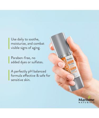 Maritime Naturals Probiotic + Collagen Eye Cream with Organic Aloe & Hyaluronic Acid Nourishing Eye Cream for Women and Mens Skin Care Collagen Cream for Brighter Eyes Organic Skincare 30ml - Buy Online on GoSupps.com