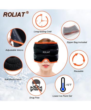 ROLIAT Migraine Relief Head Wrap with Reusable Gel Pack - Cold Therapy for Headaches, Puffy Eyes, Stress & Pain - Buy Online on GoSupps.com