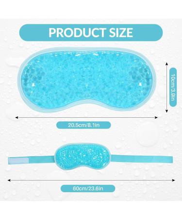 MIVORA Cooling Gel Mask for Puffy Eyes - Hot Cold Therapy for Migraine, Dark Circles, Sinus Pain - Reusable, Light Blue - Buy Online on GoSupps.com
