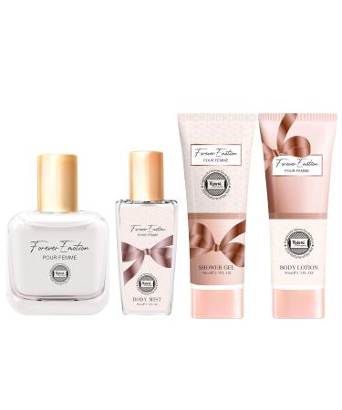 HyBrid & Company Forever Emotion 4Pcs Gift Set For Women 50ml-Perfume&50ml-Mist&50ml-Bodylotion&50ml-Shower Gel - Buy Online on GoSupps.com