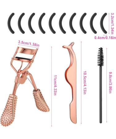 Buy Wllhyf Strass Eyelash Curlers Kit - Bling Stainless Steel Applicator with 10 Refills & Brush for Perfect Curved Lashes - International Shipping Available - Buy Online on GoSupps.com