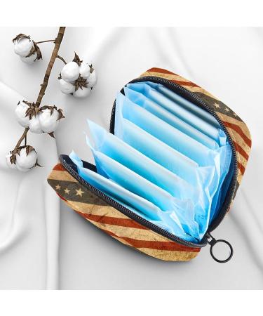 MUOOUM Sanitary Napkin Storage Bag - American Flag Design - Menstrual Cup Pouch - Portable Storage Bags for Teen Girls and Women - Buy Online on GoSupps.com